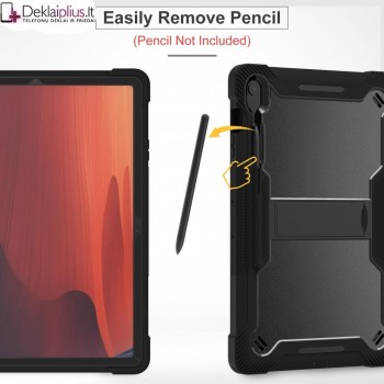 Smūgiams atsparus dėklas planšetei - su kojele (Samsung Tab S10 Fe Plus) Smūgiams atsparus dėklas planšetei - su kojele (Samsung Tab S10 Fe Plus)